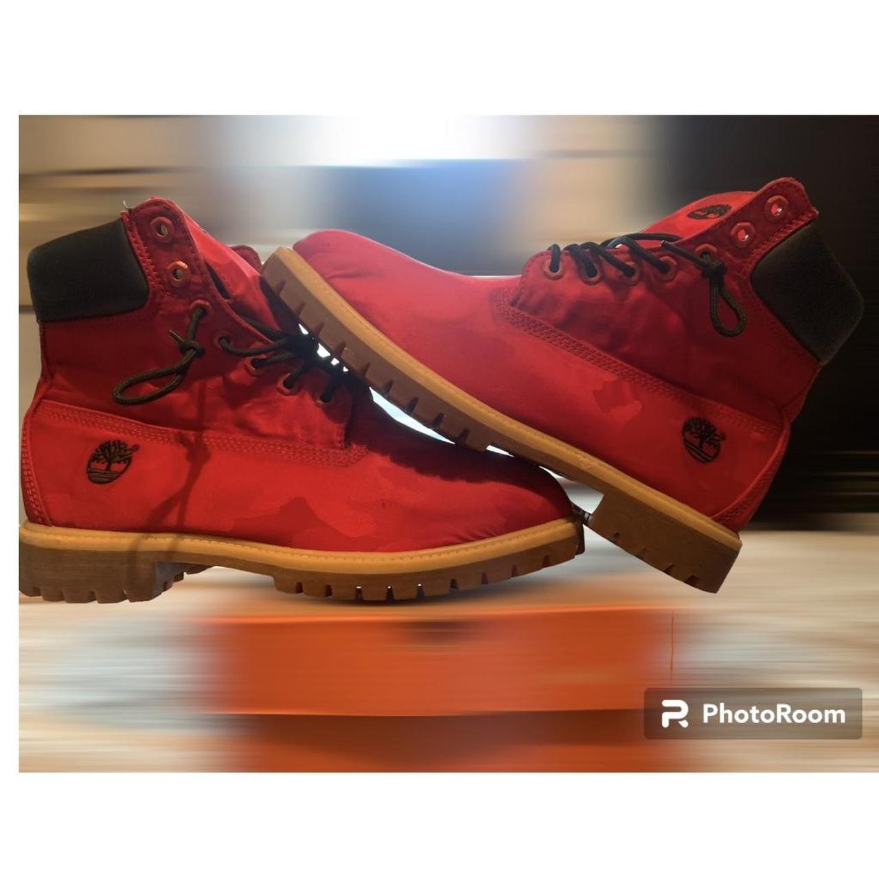 Red hot sale camo timbs