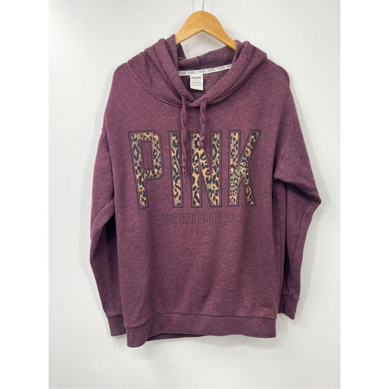 Leopard print victoria's outlet secret pink hoodie