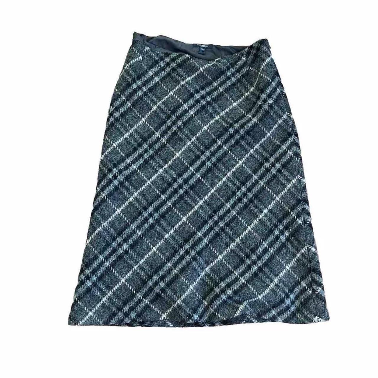 Burberry wool skirt grey best sale