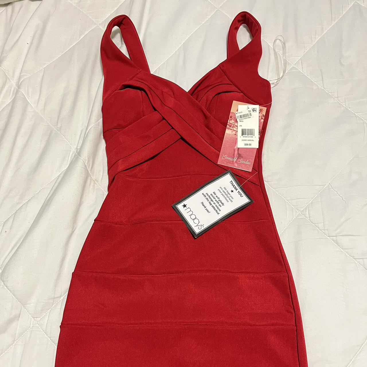 cute red dress from Macys never worn it's a short... Depop