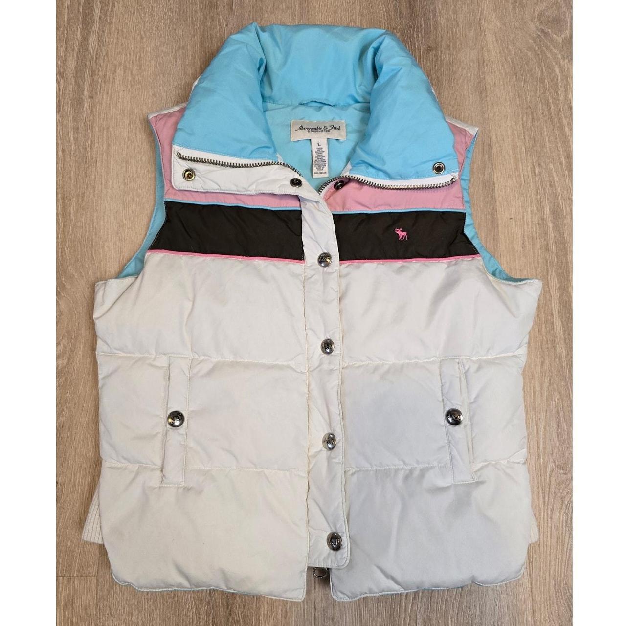 Abercrombie & Fitch Women's Jacket - White/Pink -… - image 1