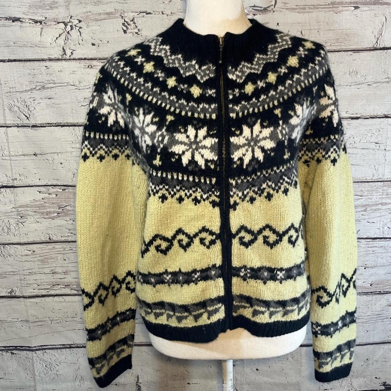 ICELANDIC DESIGN Sweater Vintage Cardigan Zip... - Depop