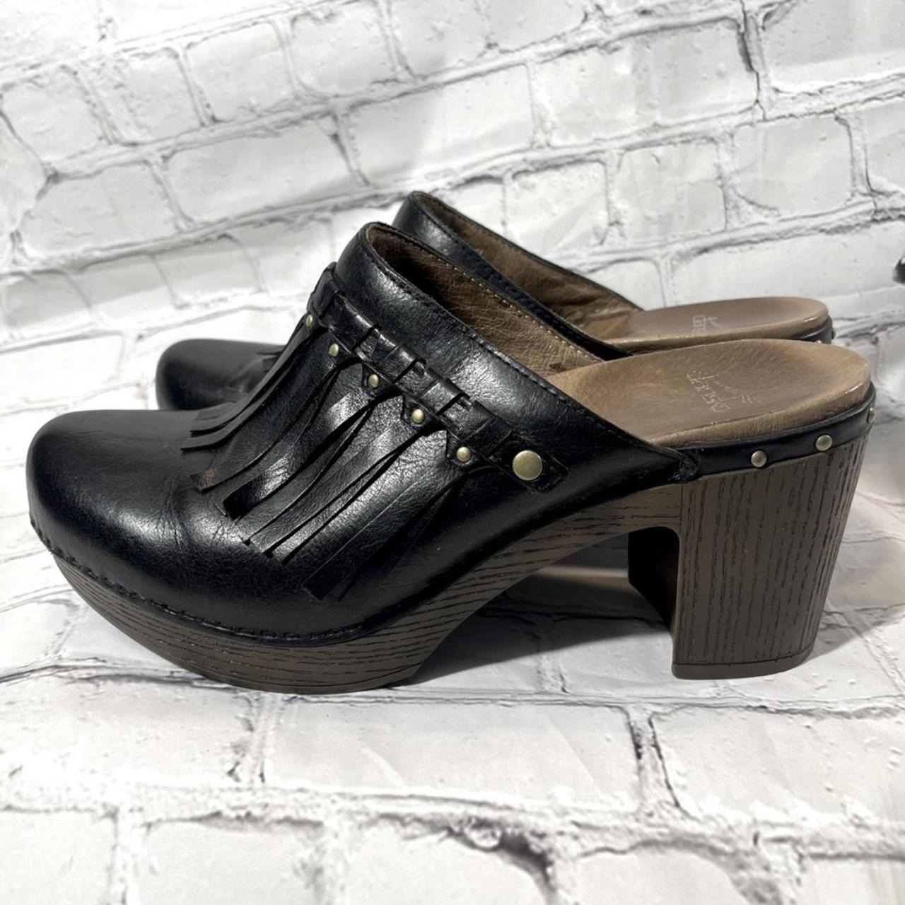 Dansko deals fringe clogs