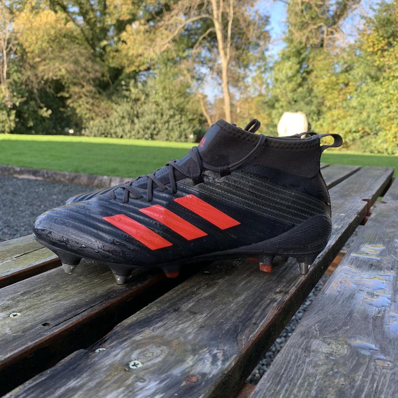 Adidas Men's Red and Black Boots | Depop