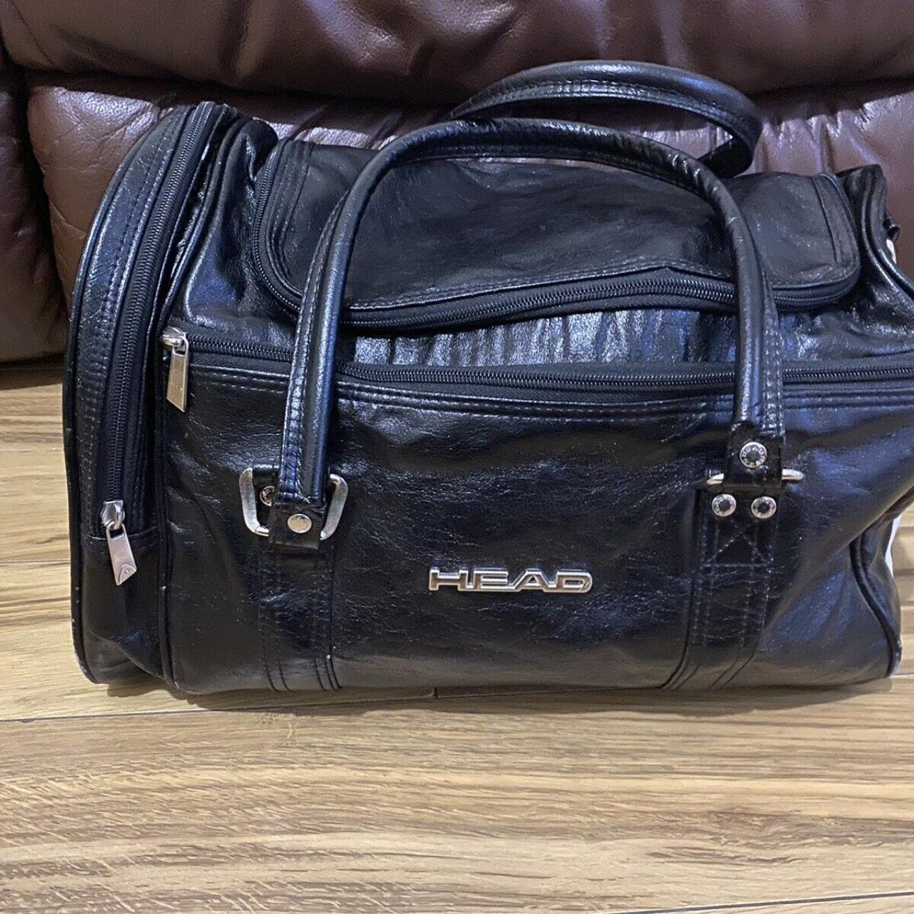 Vintage Head holdall bag sports gym retro black faux... Depop