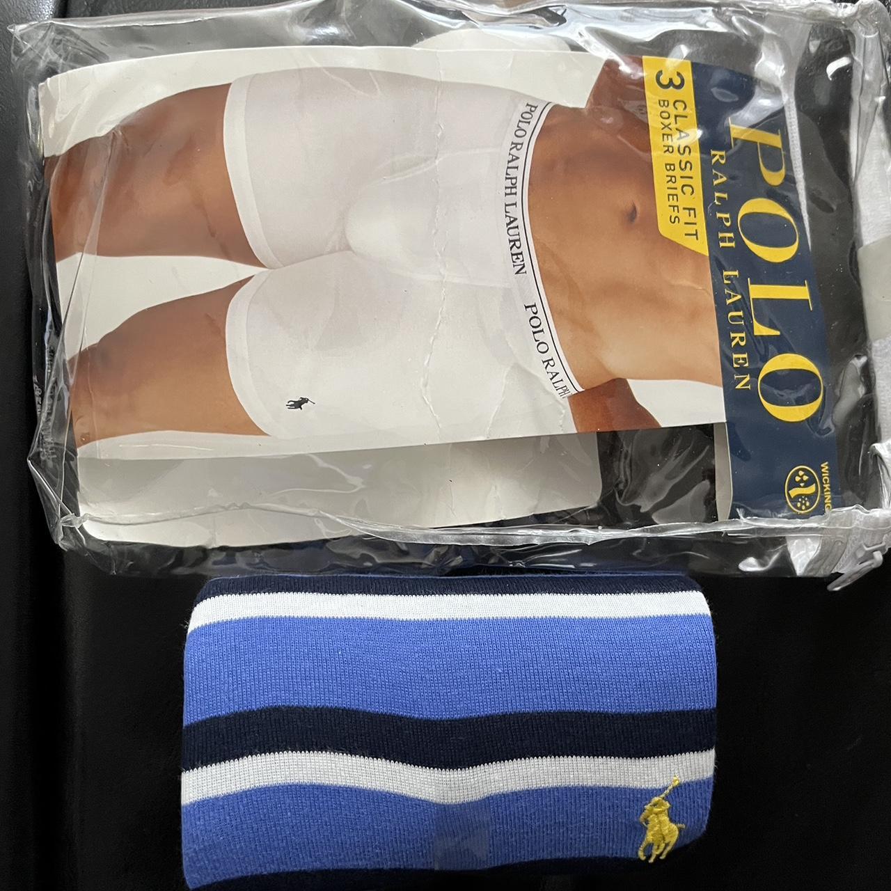 Polo Ralph Lauren Men's Blue and White Boxers-and-briefs