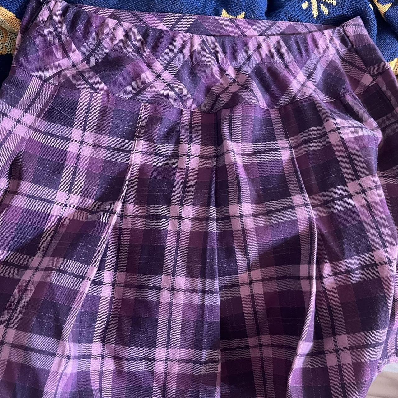 Wild fable purple outlet plaid skirt