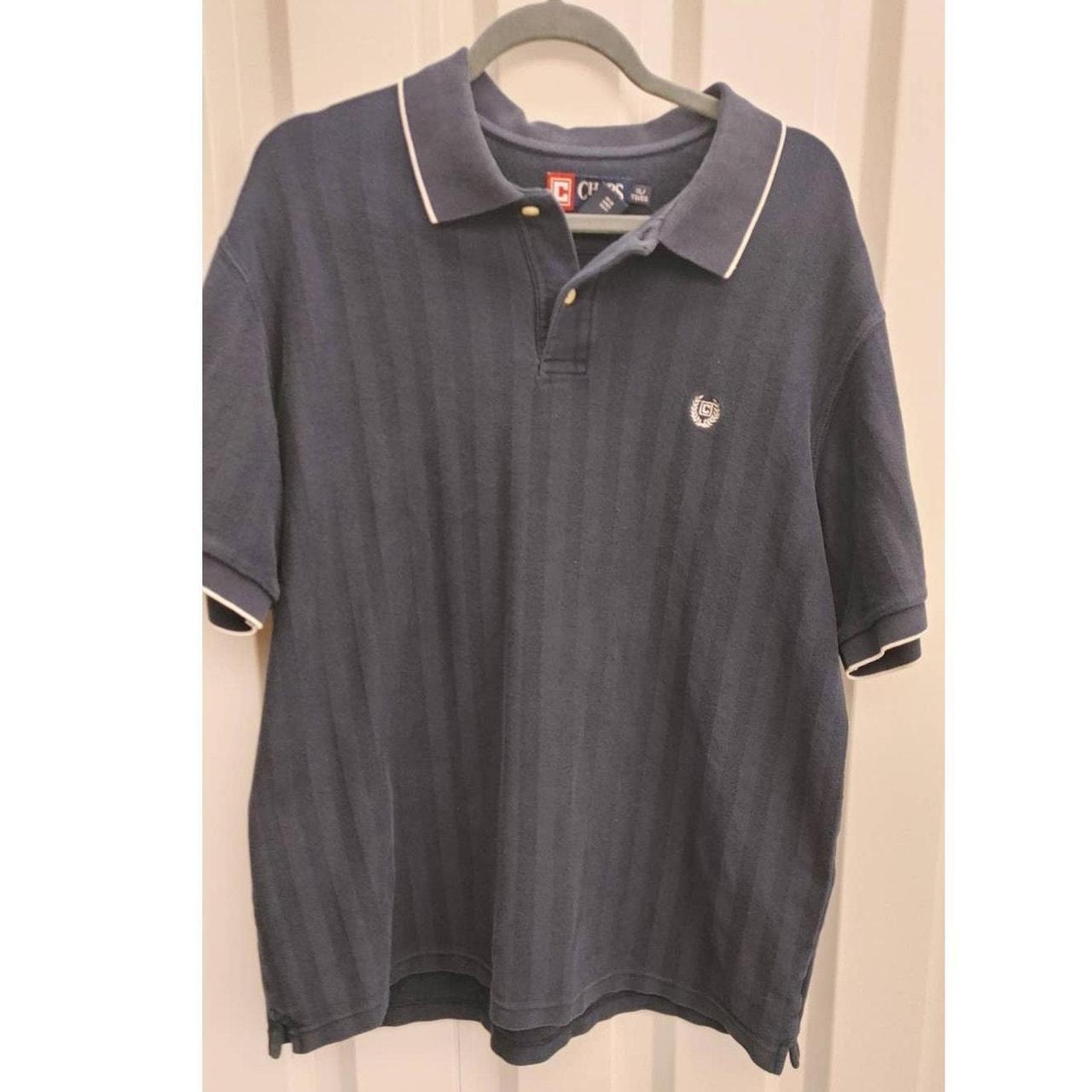 Chaps Polo Shirt Navy Blue White XL Great condition Depop