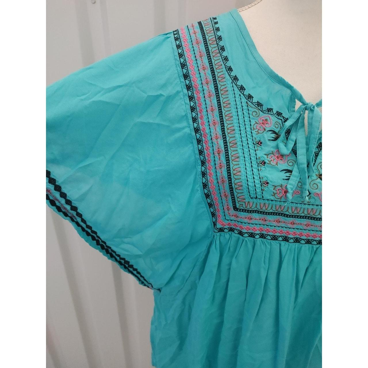 Women's Blouse - Blue/Multi - M – Rock & Roll Cow… - image 5