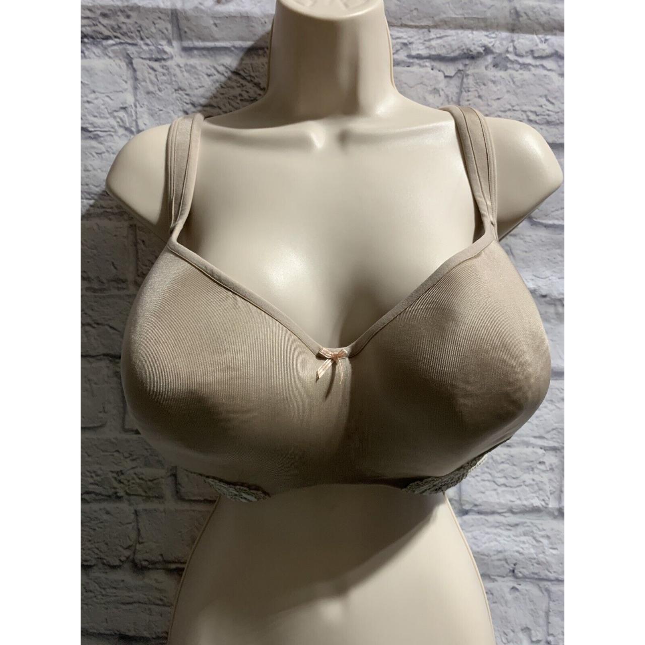 Cacique Bra Full Coverage Beige Lace Underwire Lane Bryant Lightly Lined  42DDD
