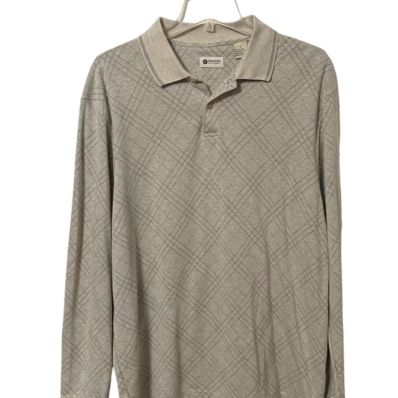 Haggar Polo Shirt Mens Large Long... Depop