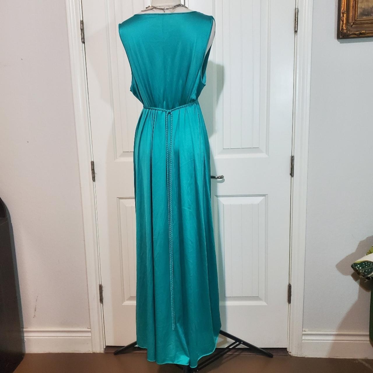 Vintage Vanity Fair Teal Blue gown Size 40 (Large)... - Depop