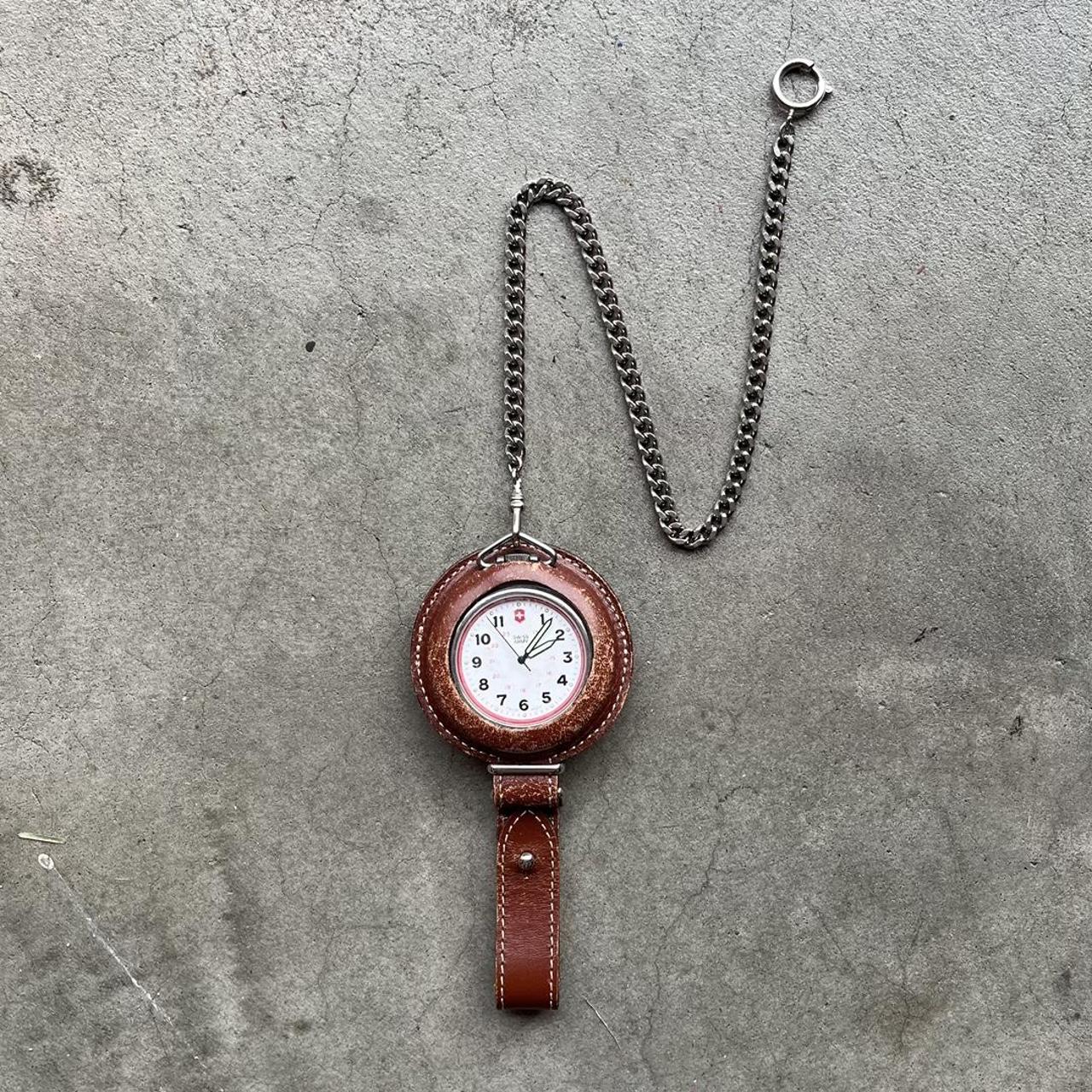 SWISS Army Brown Pocket Watch 1970s Swiss Army... - Depop