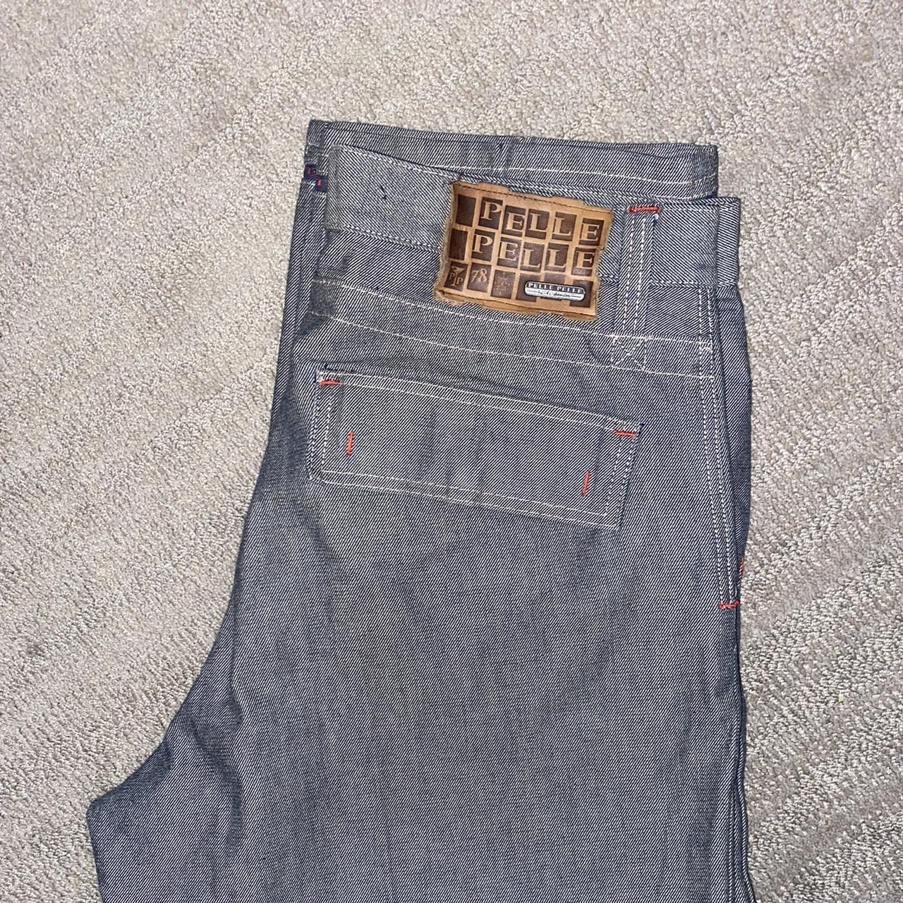 Vintage Pelle Pelle Pants Zippers below the knees to | Depop