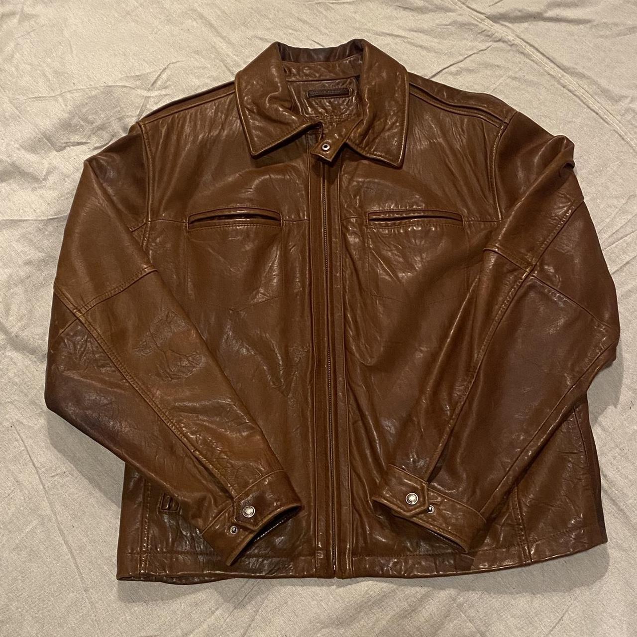 Roundtree and yorke outlet men's leather jacket