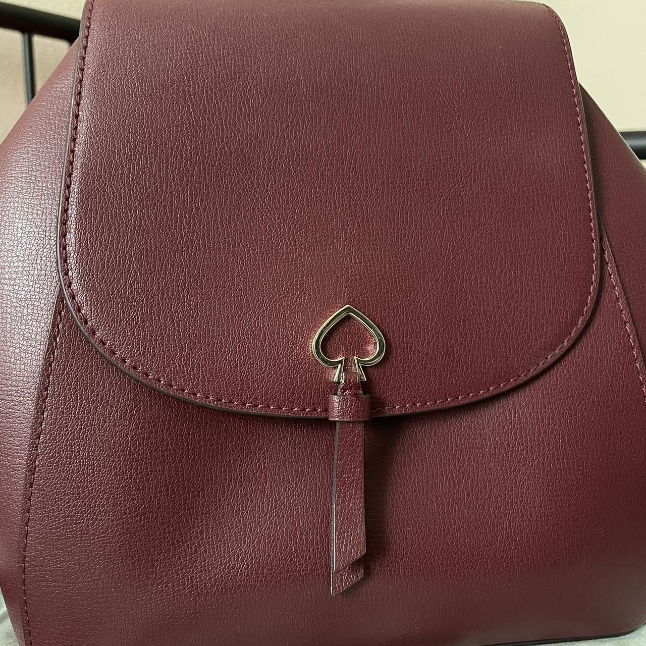 kate spade burgundy backpack medium size good. Depop