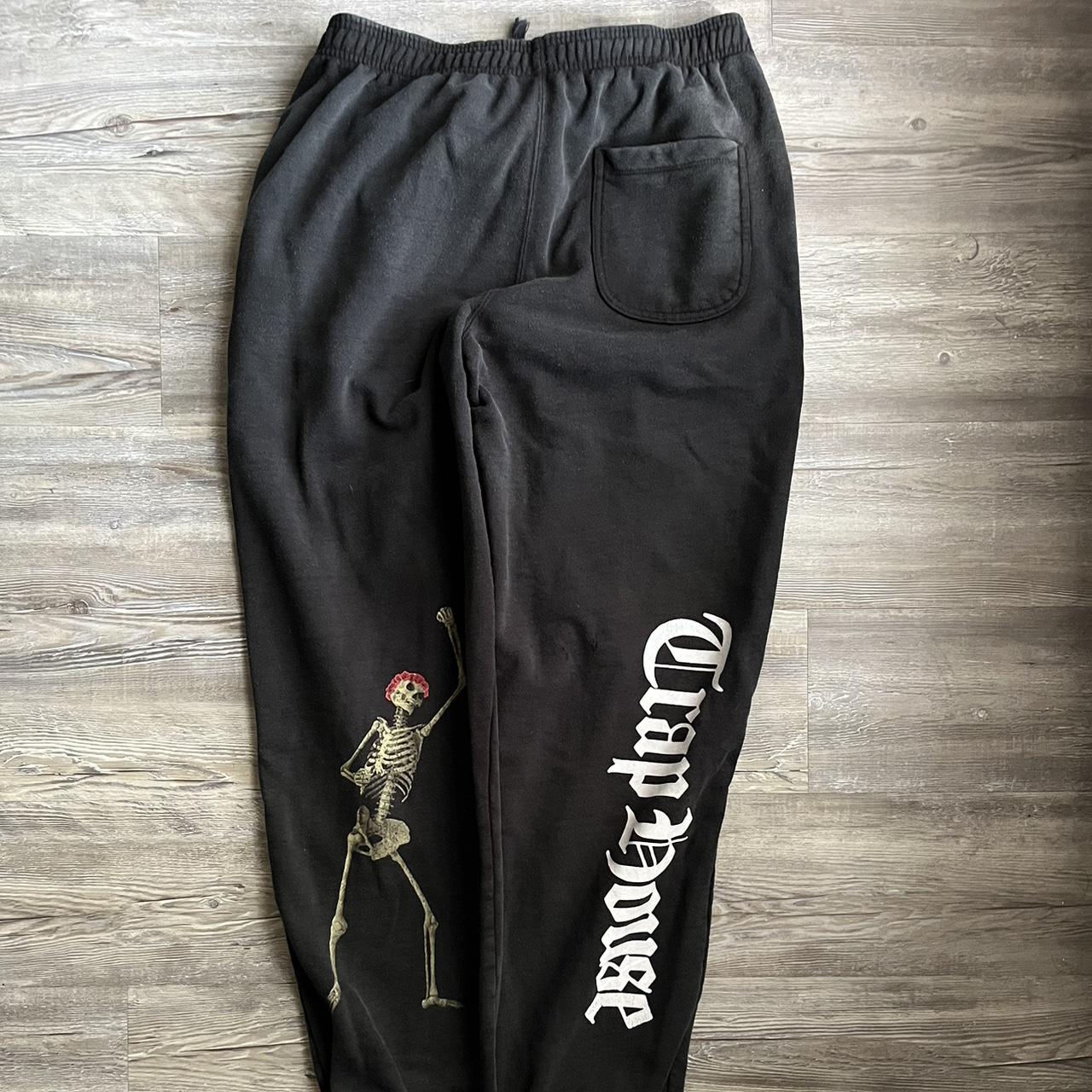 MADE ‘Trap House’ Heavy Skeleton Sweatpants Size... - Depop