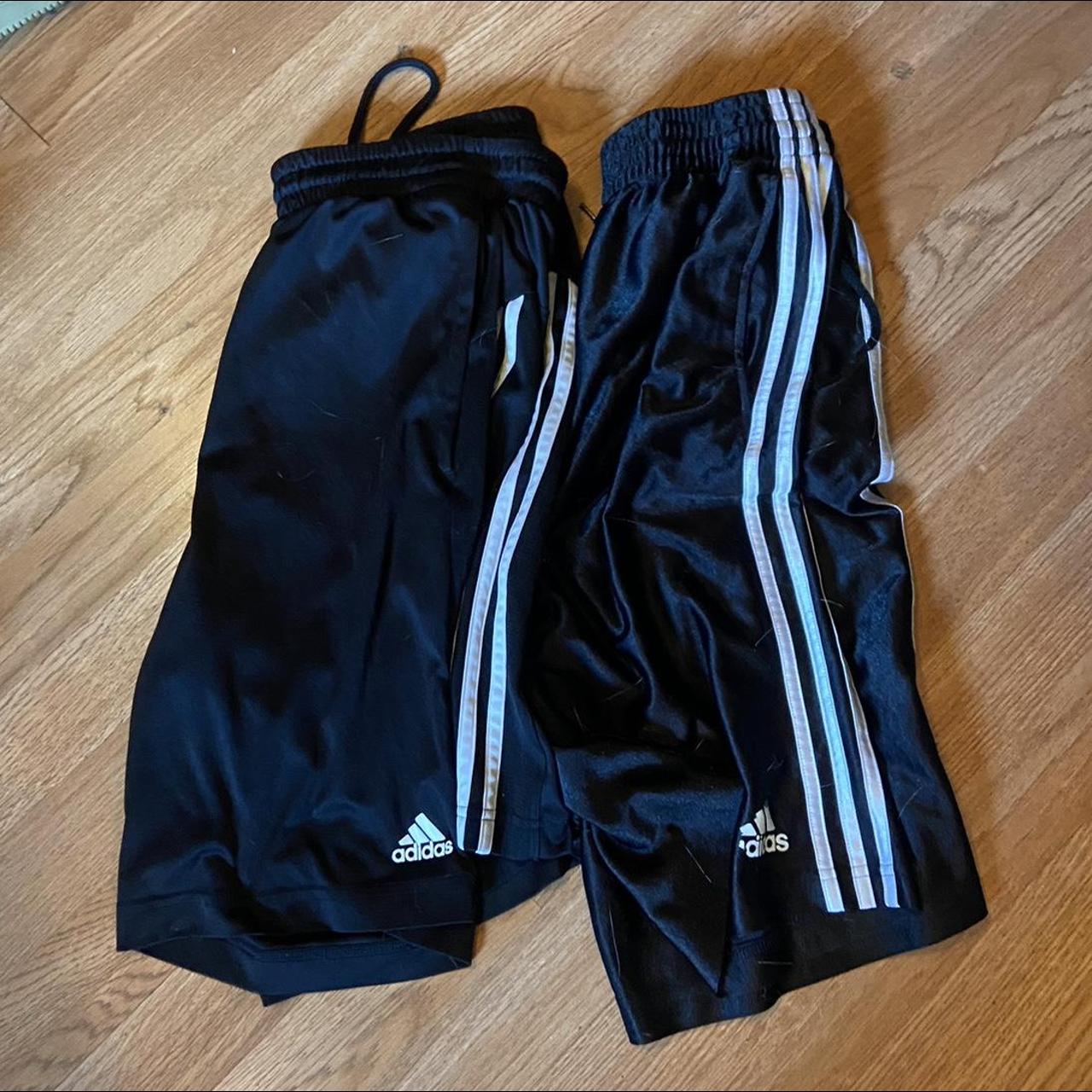 2 adidas black shorts both size L - Depop