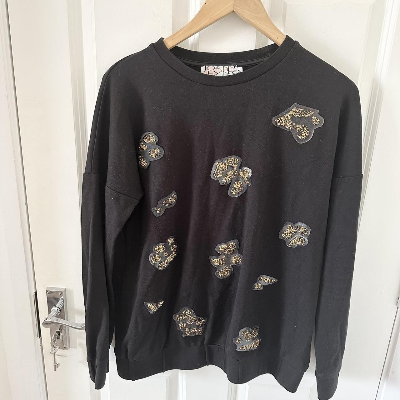 Black sweatshirt from Joanne Hynes. Glitter cloud... - Depop