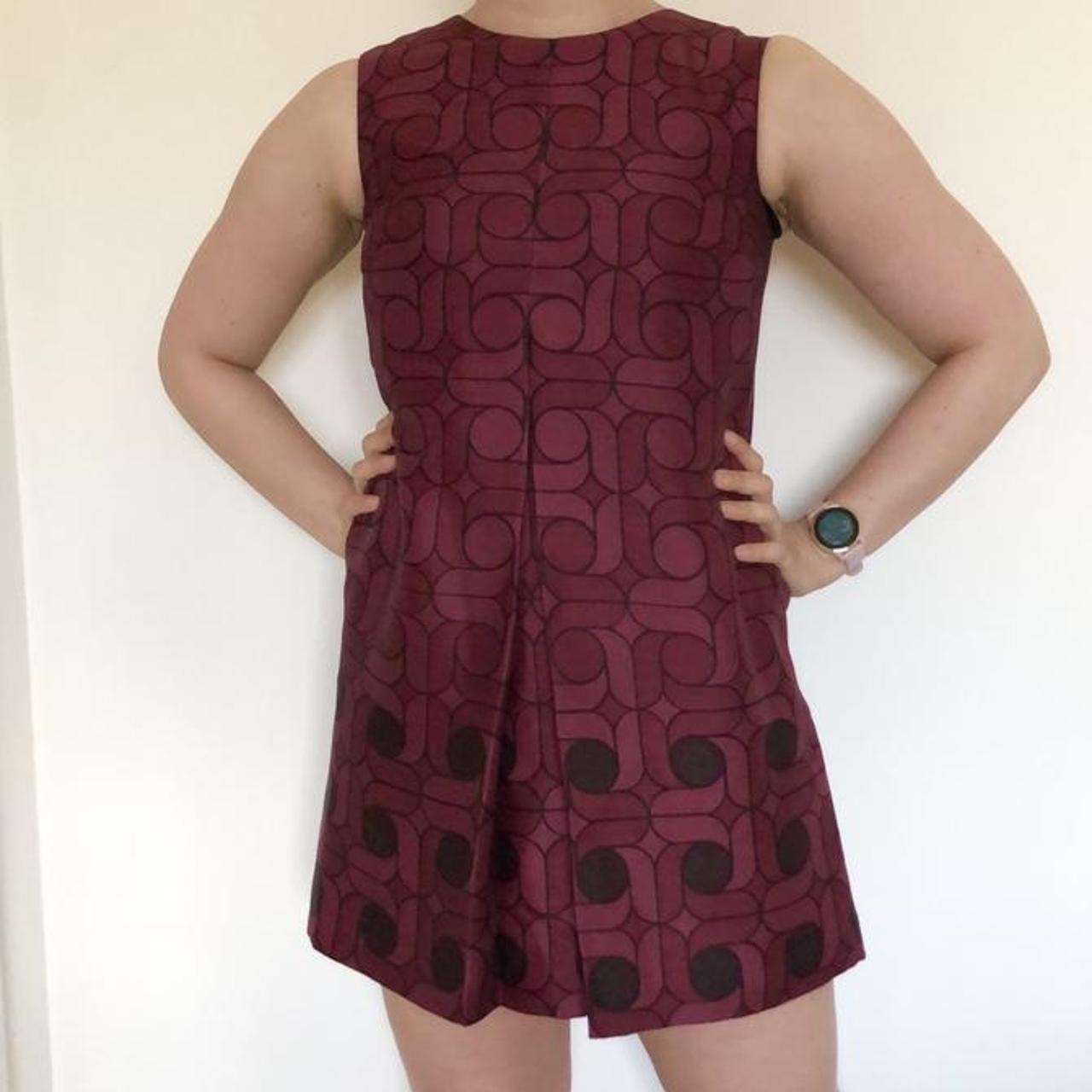 Tahari sales burgundy dress