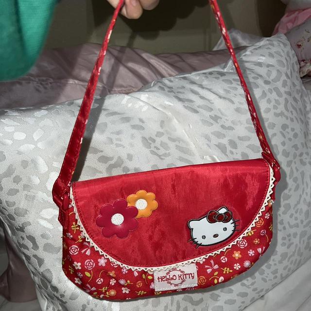 1990 RARE super cute plaid Hello Kitty shoulder bag - Depop