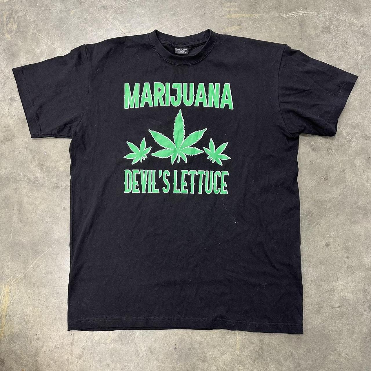 90s Y2K marijuana weed devils lettuce funny... - Depop
