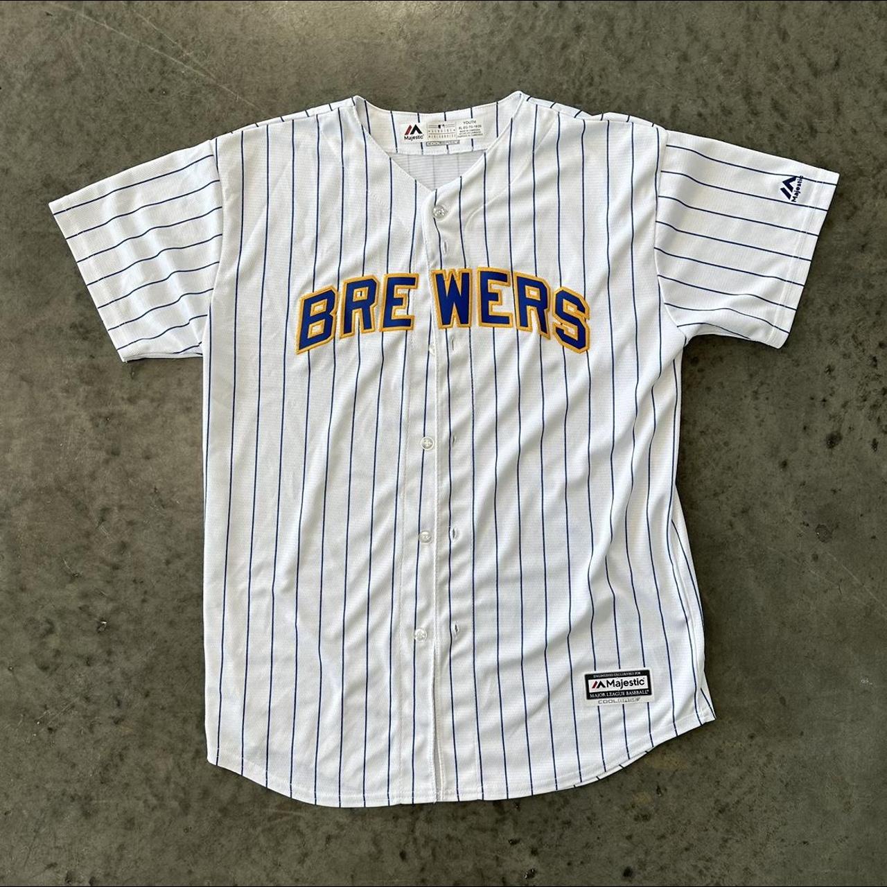 Majestic Cool Base alternative Milwaukee Brewers - Depop