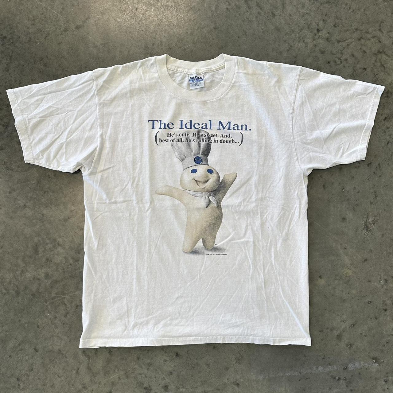 1990s pillsbury doughboy “the ideal man” tee #depop - Depop