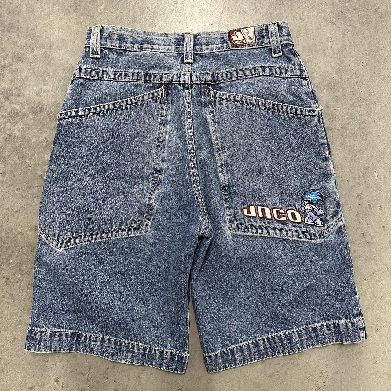 90s Jnco Deep Pocket Alien Flame Head Y2K skater... - Depop