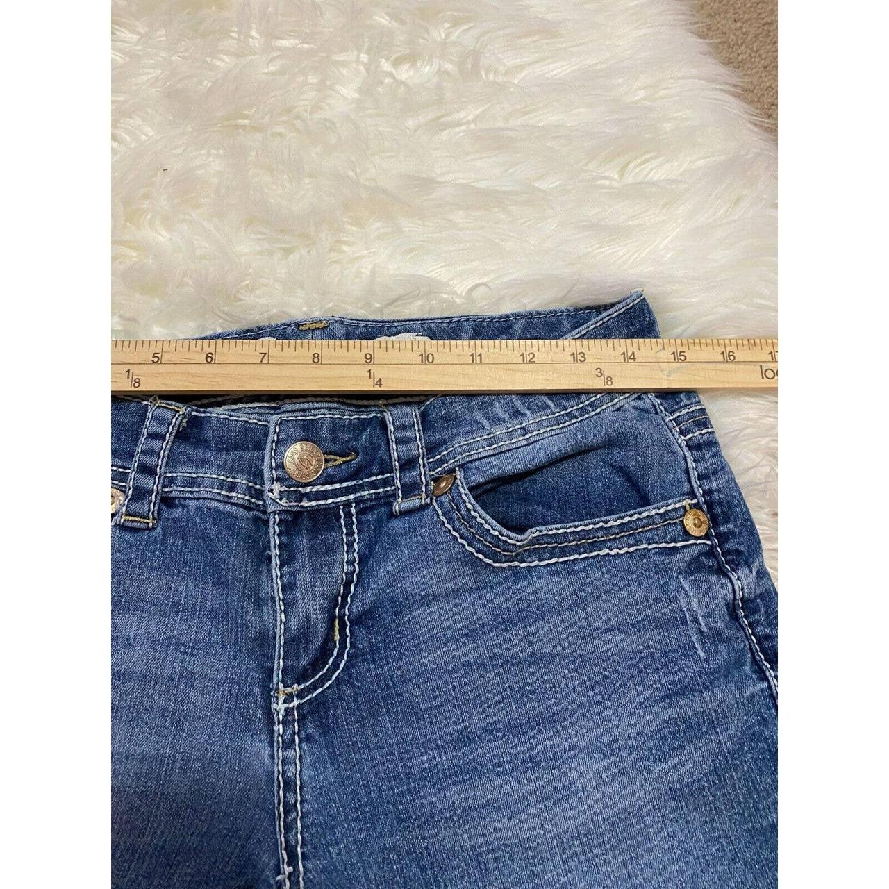 Seven7 jeans 5 pocket stretch size 12 mid rise - Depop