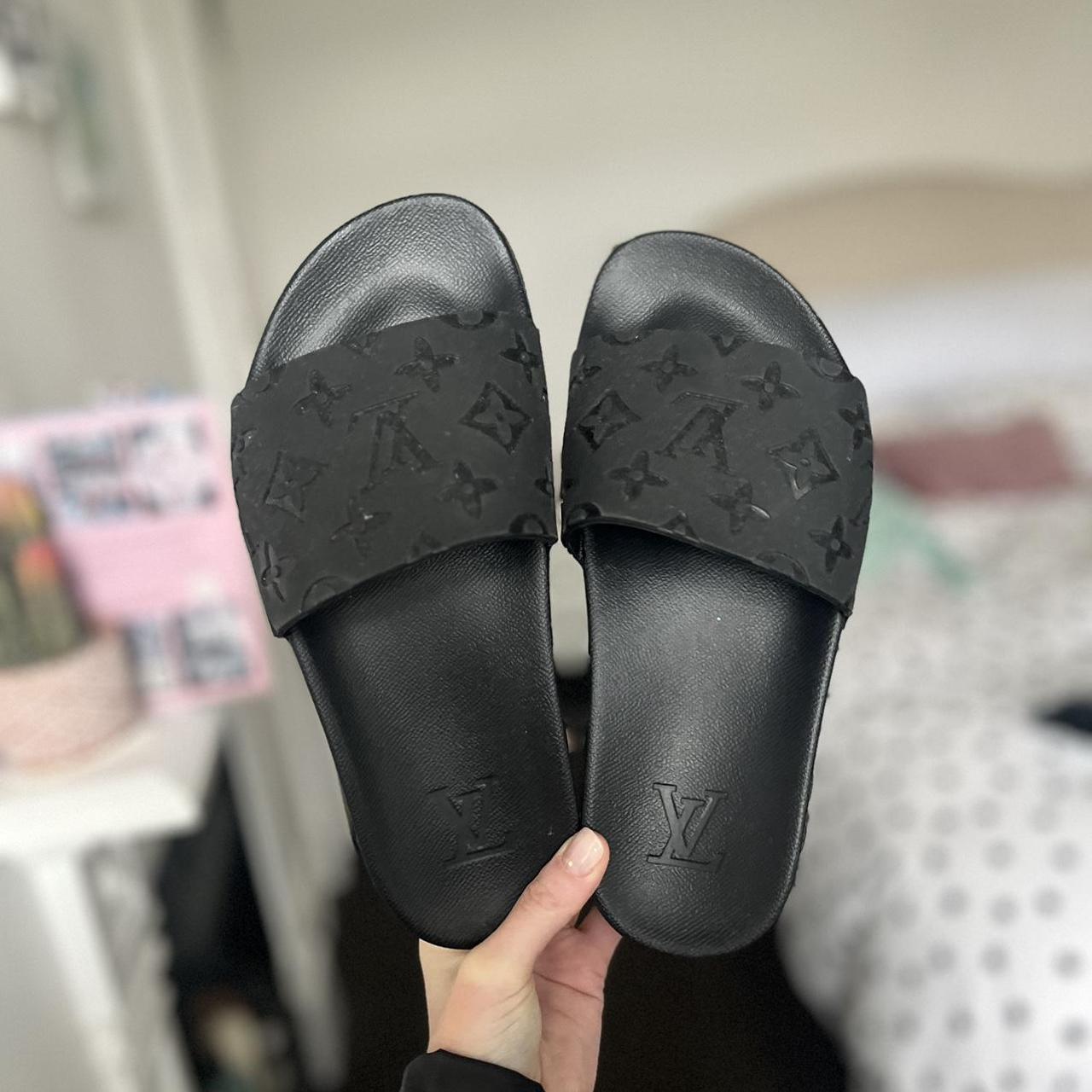 Louis Vuitton Waterfront Mule White Monogram Slides - Depop