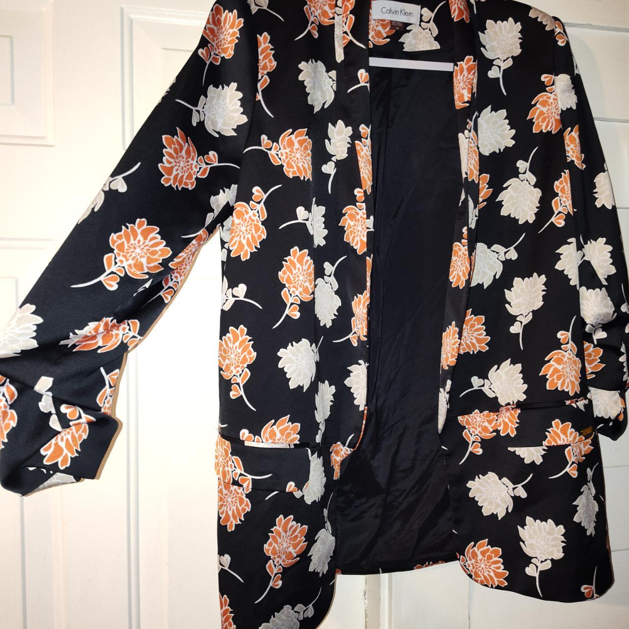 Calvin klein hot sale floral blazer