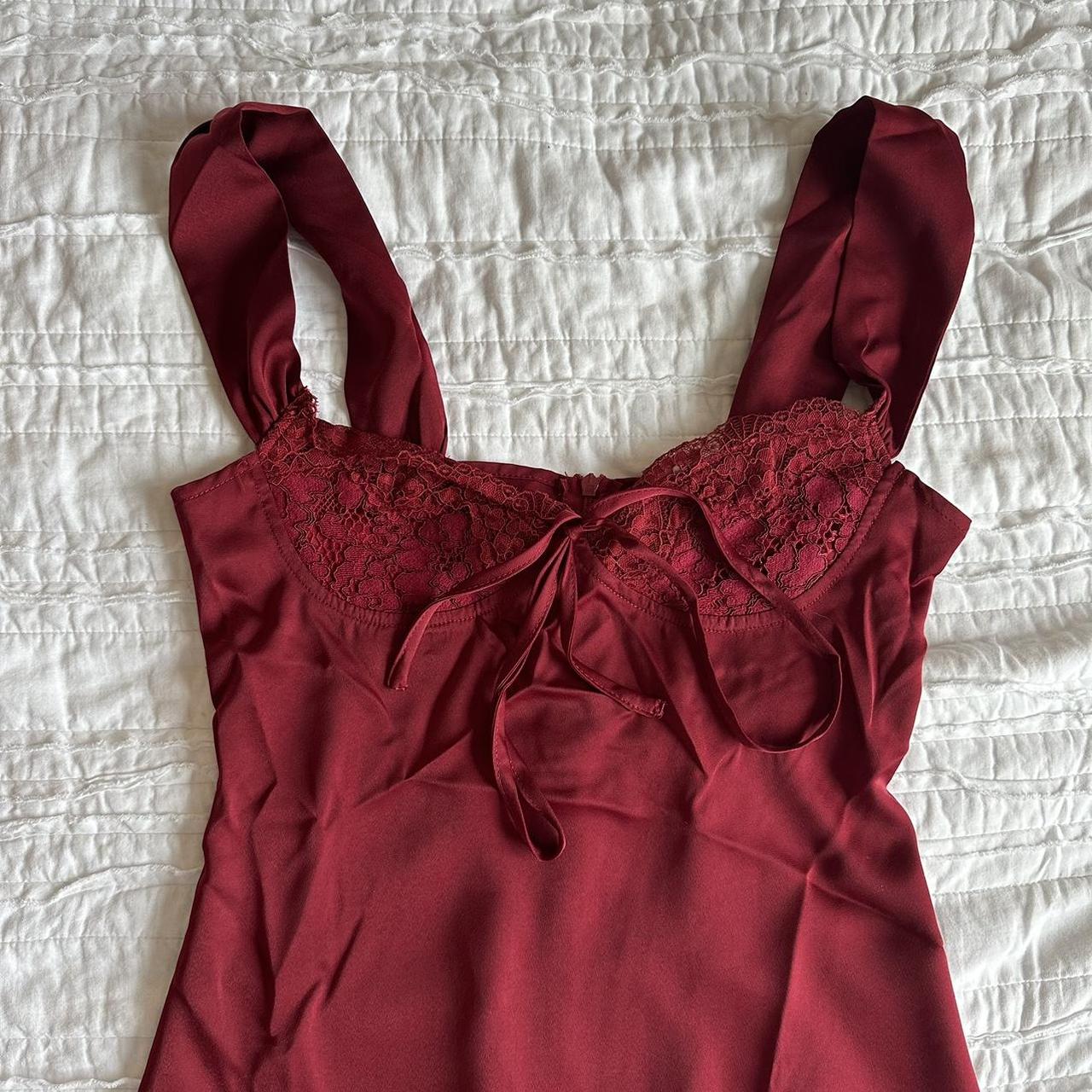 Red cider dress -worn once, no flaws -size xs - Depop