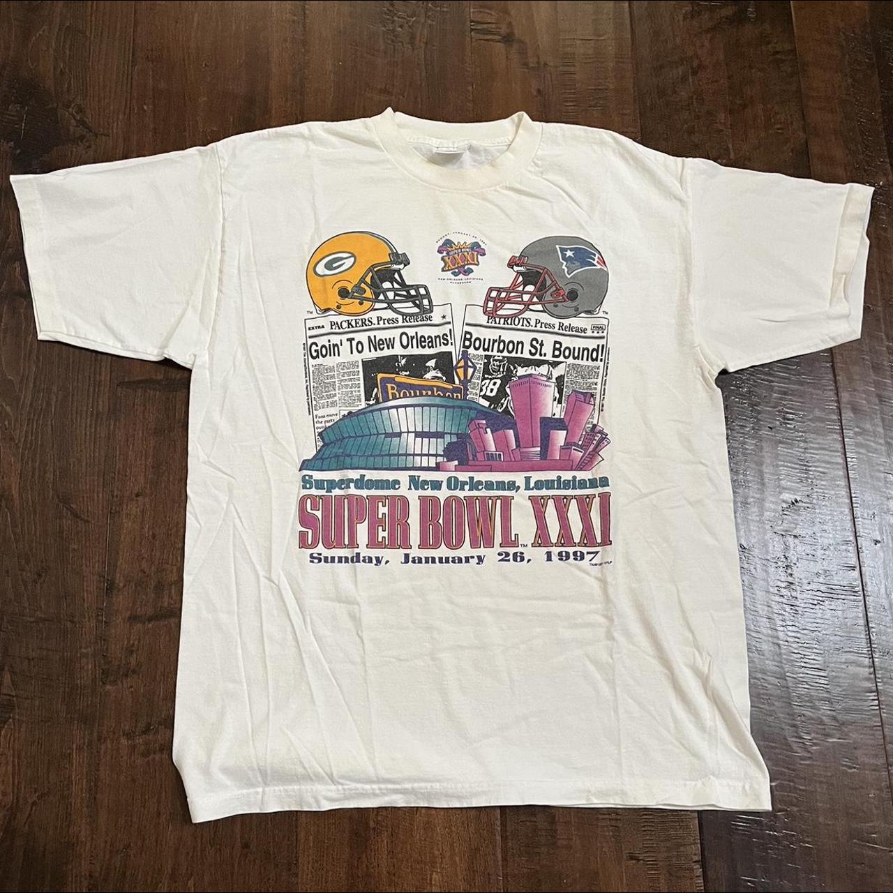 Vintage Super Bowl XXXI T-shirt / Green Bay Packers Vs New