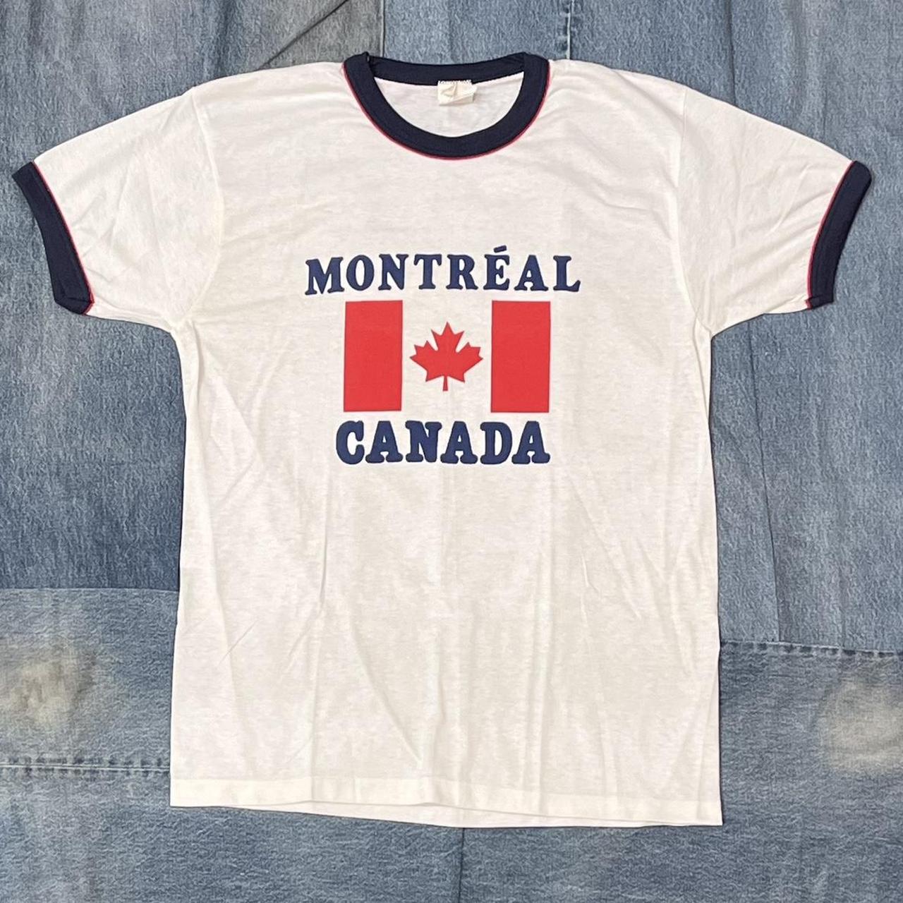 Vintage 90s Montreal Canada (wringer t shirt) Size:... - Depop