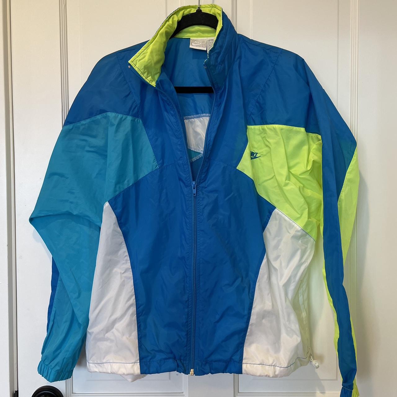 Vintage Nike 90s Color Block Nylon Windbreaker. Size... - Depop