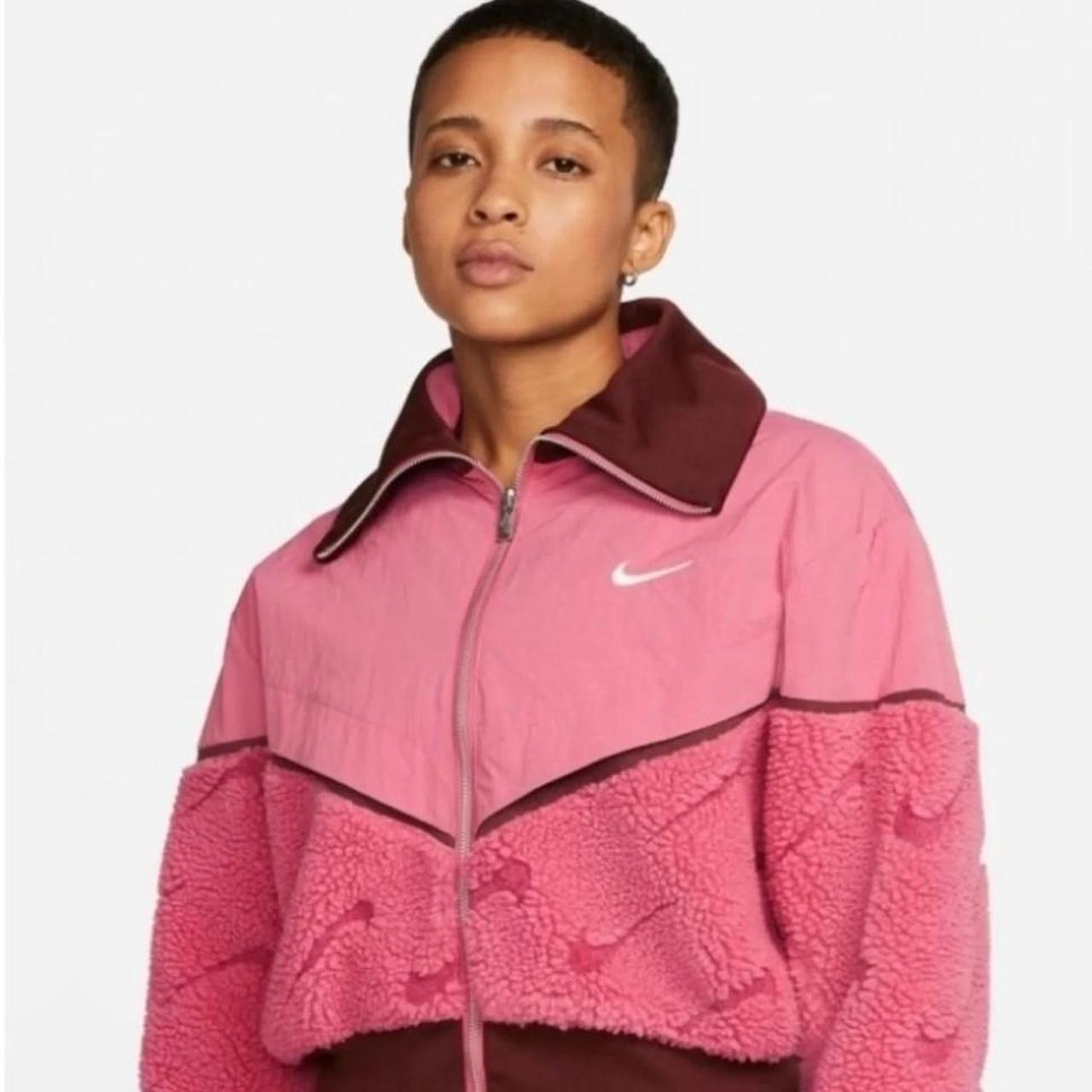 Pink nike coat best sale