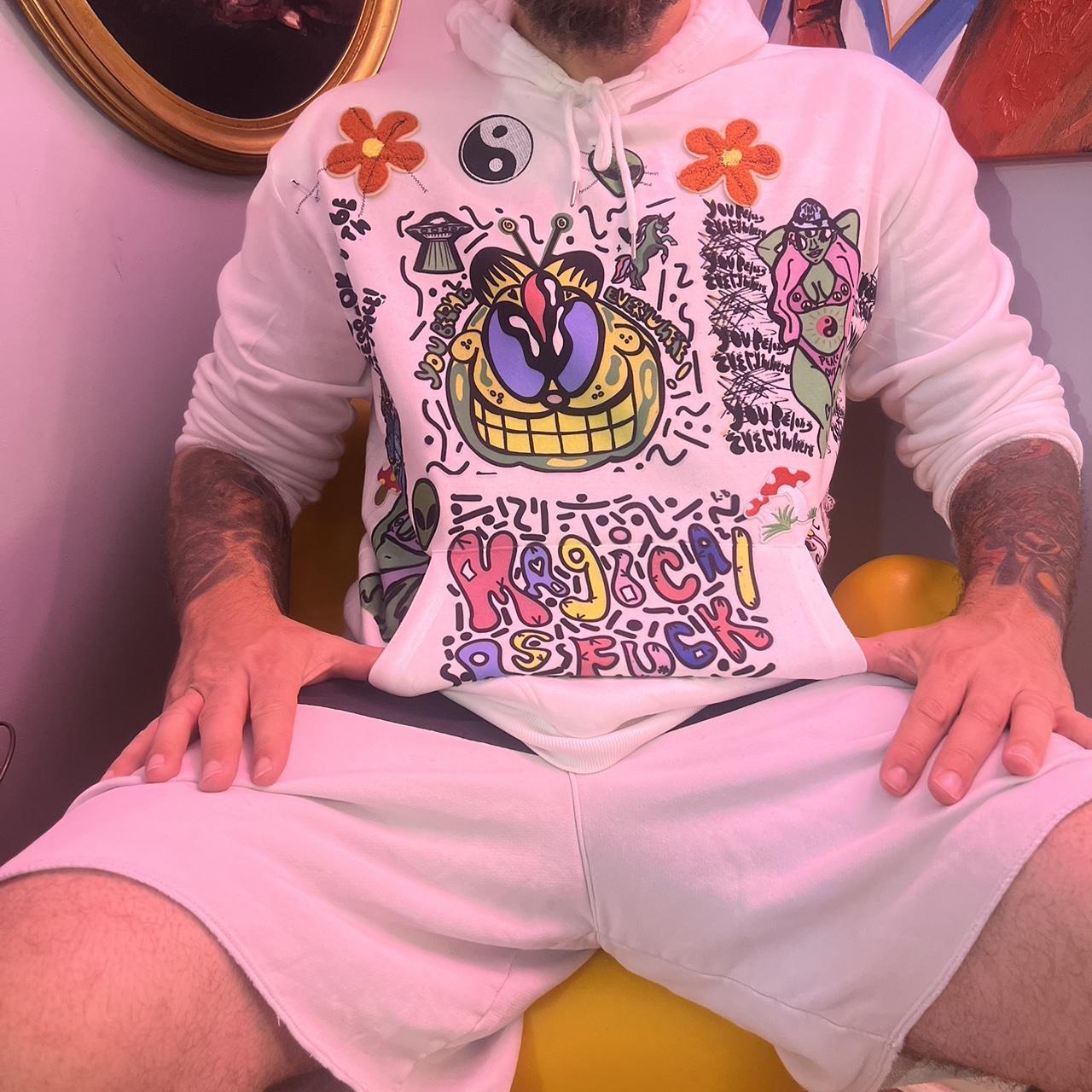 HARAJUKU CUSTOM ART HOODIE featuring my original&mldr; - Depop