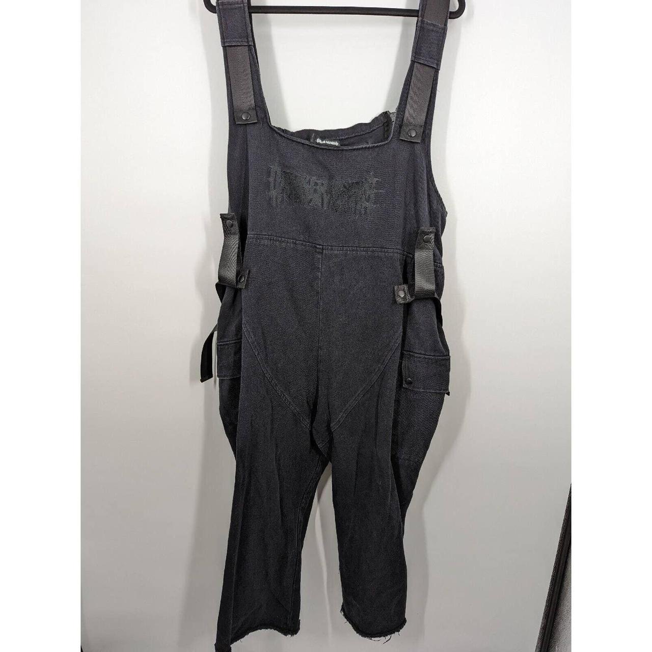 Dolls Kill Women's Black Dungareesoveralls Depop