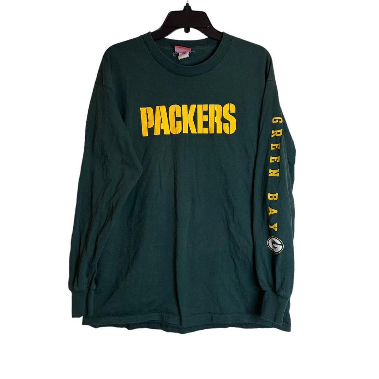 color block Green Bay Packers long sleeve - Depop