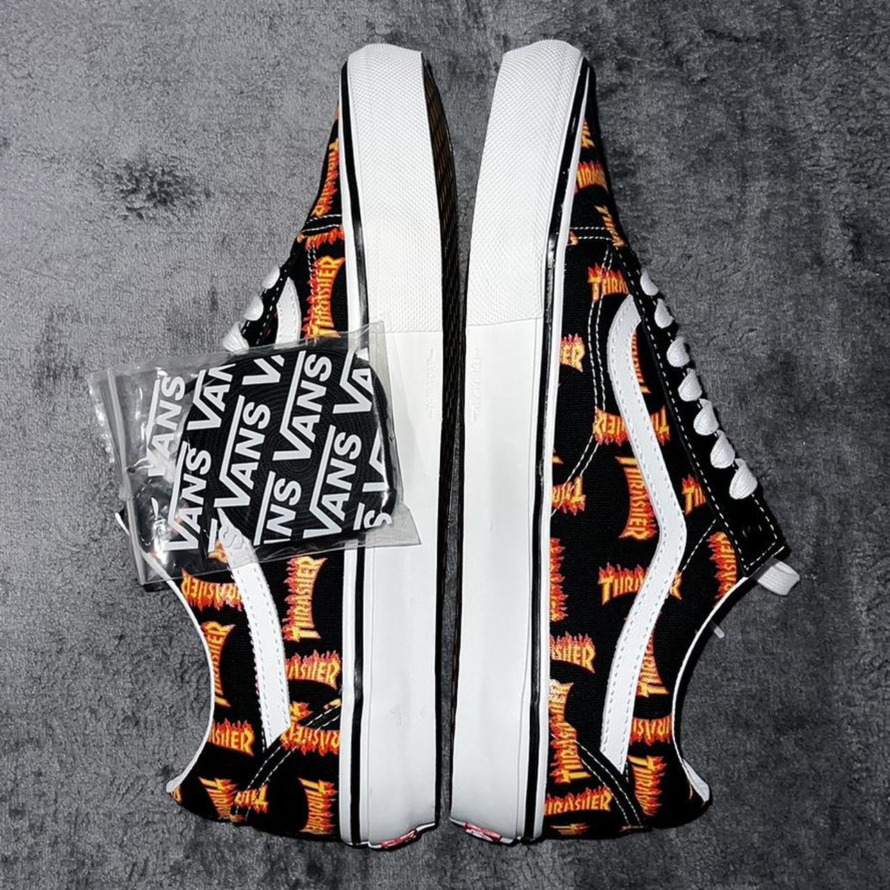 Vans Old Skool Thrasher All Over Flame. Depop