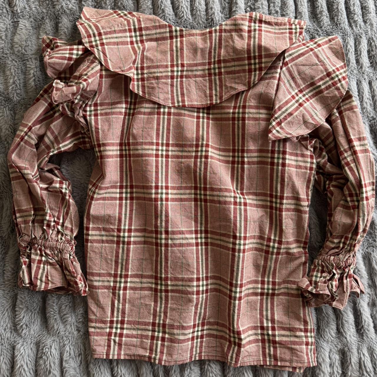 REJINA PYO ／Plaid Blouse Rejina Pyo Wool Plaid Print Blouse - Neutrals Tops, Clothing
