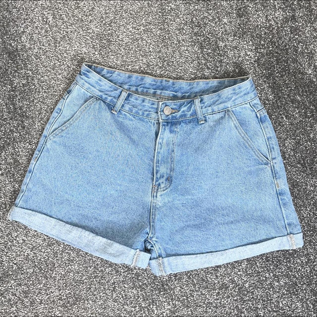 Shein Light Denim Shorts Large (12UK) #summer... - Depop