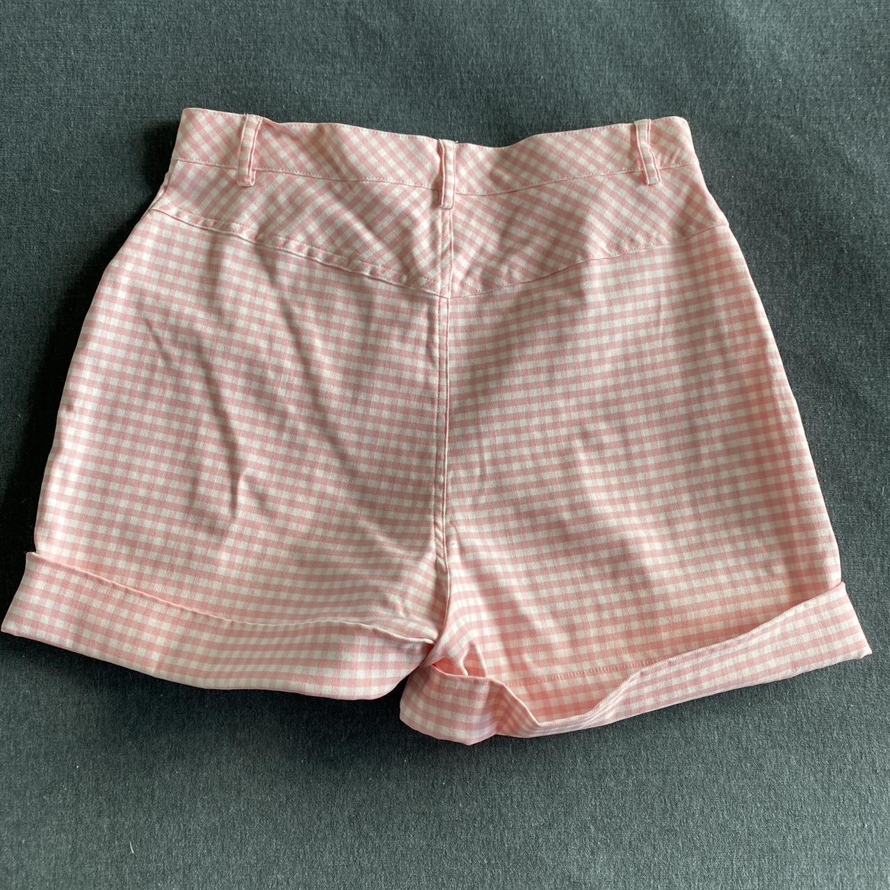 Sweetest Ever Pink Gingham Shorts Never Worn Size Depop