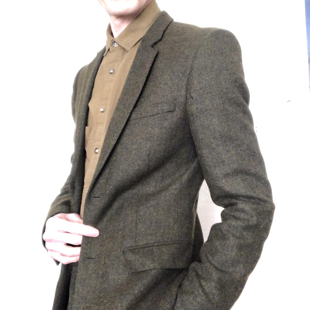 Topman Men's Khaki and Green Suit Depop