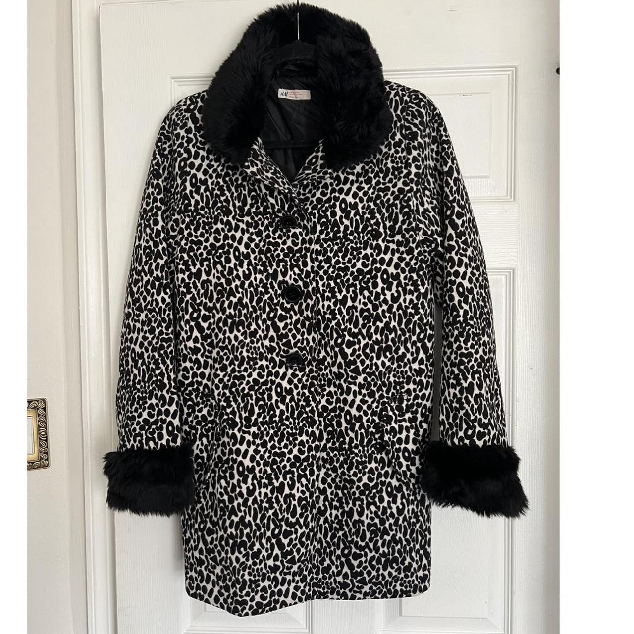 Leopard Coat Cow Print Coat H&m Printed Jacket Beige/Leopard