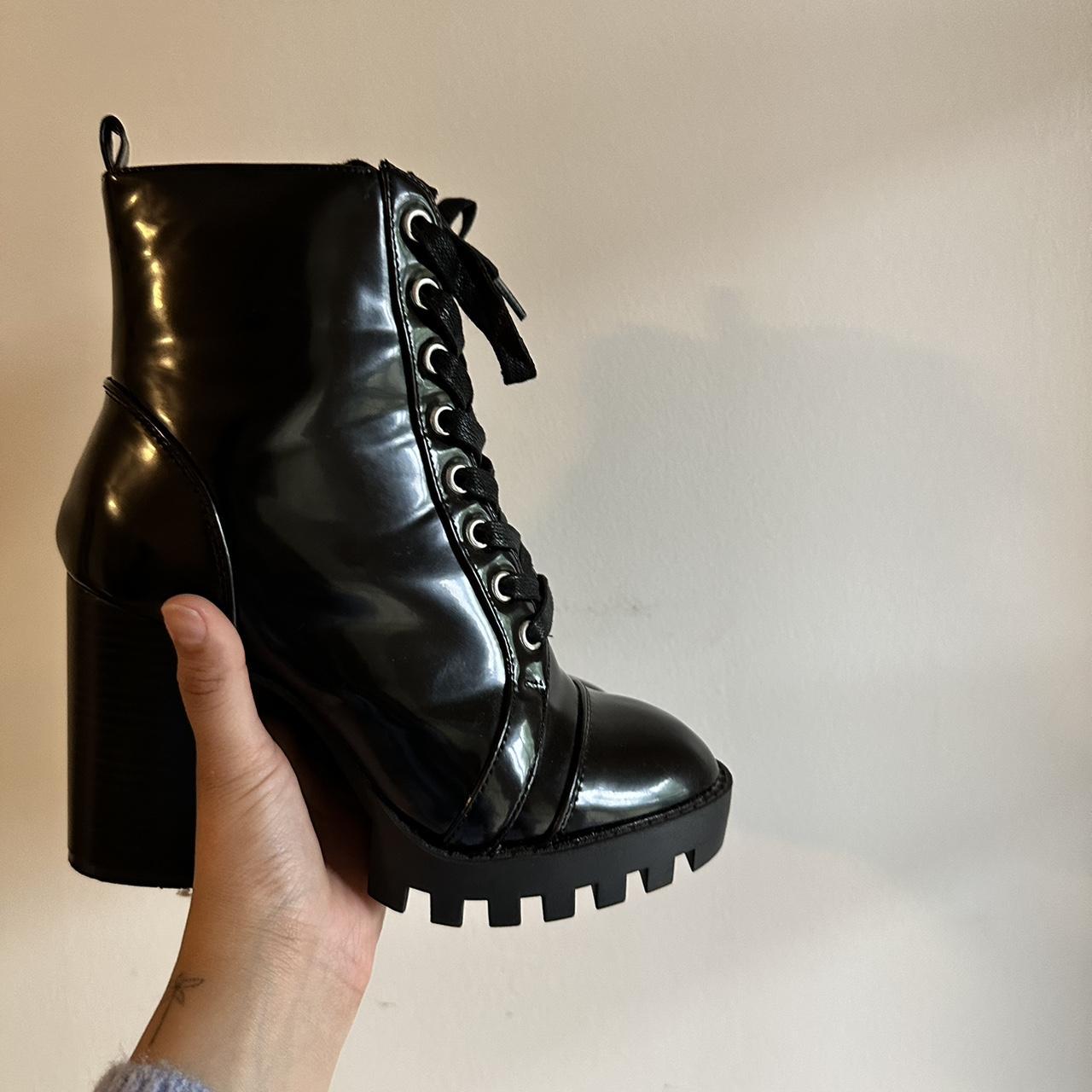 Dolls Kill Women's Black Boots Depop