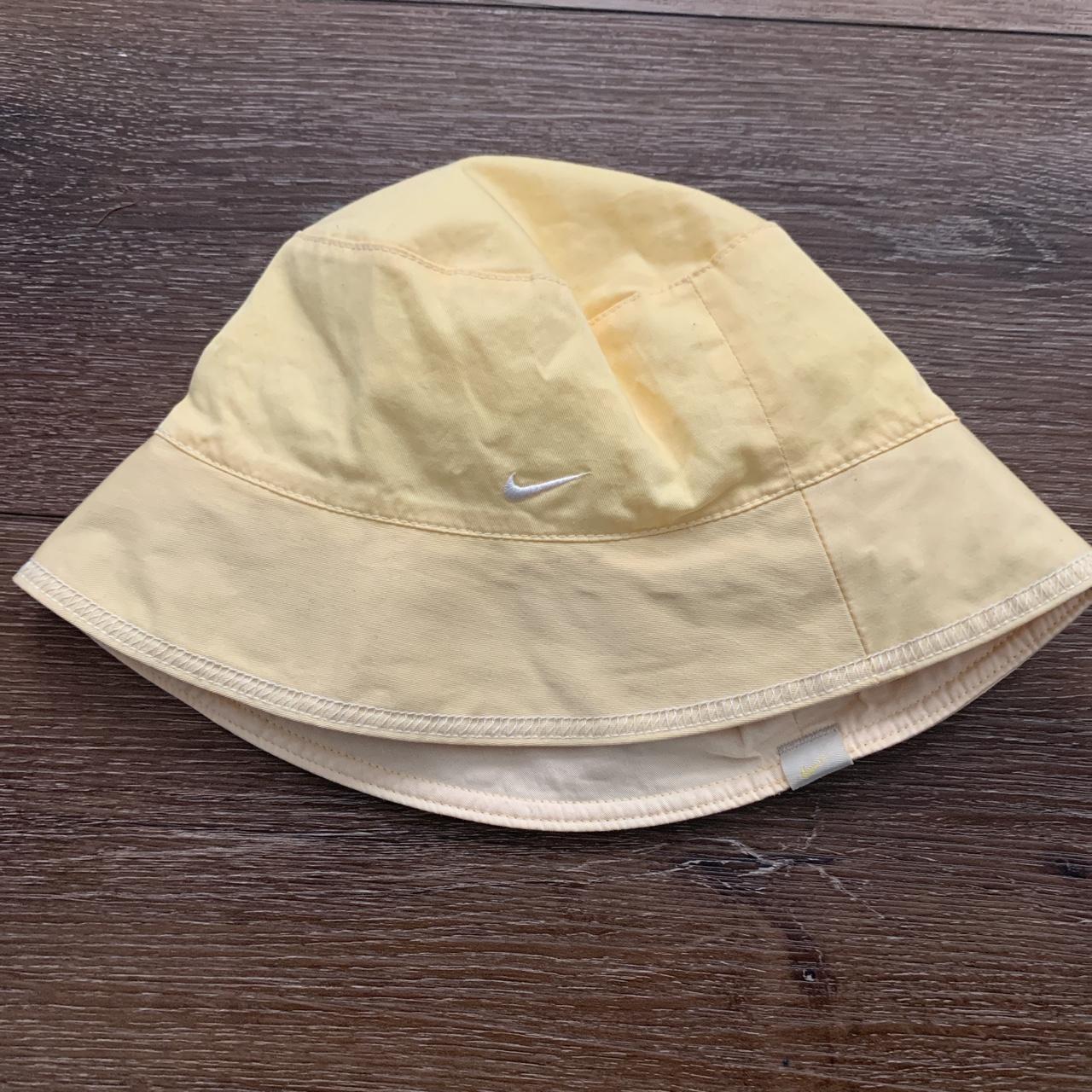 Nike reversible bucket hat in yellow. Excellent... Depop