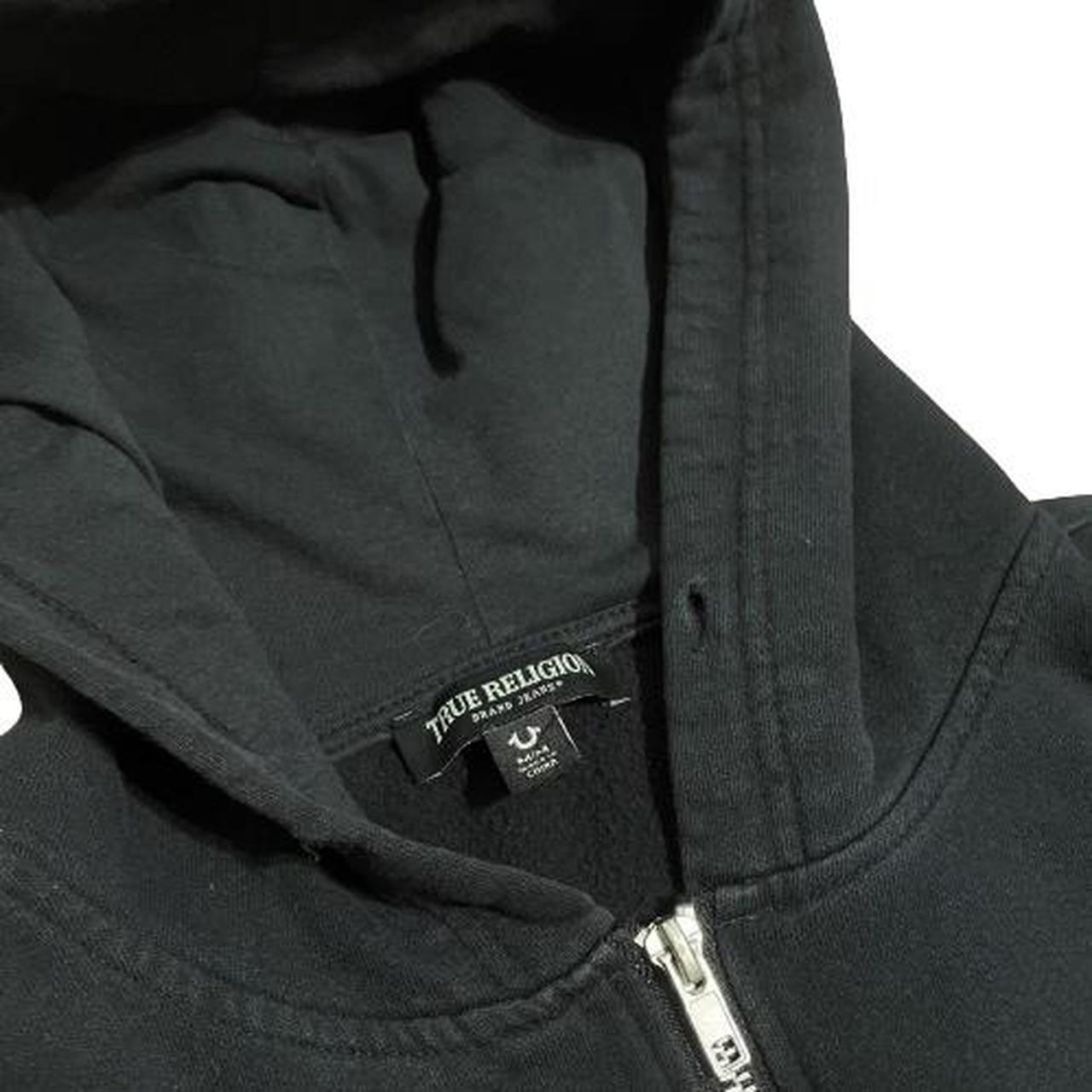 TRUE RELIGION Black Zip Up Hoodie tagged women's... Depop