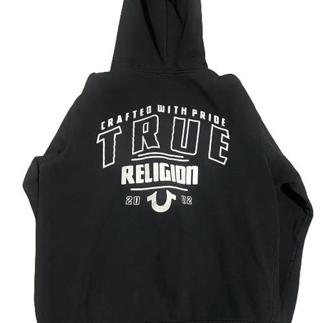 TRUE RELIGION Black Zip Up Hoodie tagged women's... Depop